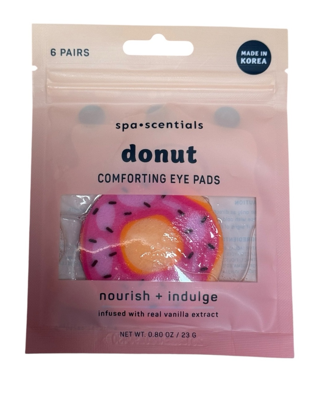 Spa Scentials 6 Pair Comforting Nourish + Indulge Donut Eye Pads NWT